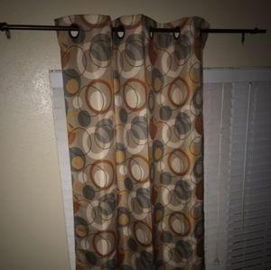 INTERIORS Full of Circles Designs Curtians (1 Panel 40in Wide × 84in Long) Color